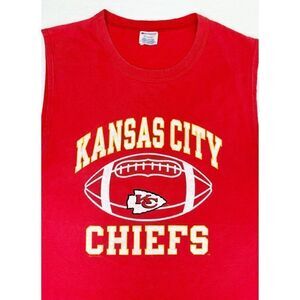 Vintage 1996 NFL Chiefs Kansas City Sleeveless Shirt XL Champion Football